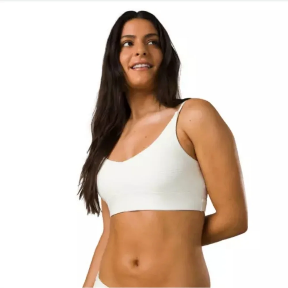 prAna White Ribbed Swimtop - Picture 3 of 6